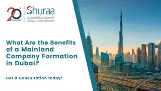 Benefits of a Mainland Company Formation in Dubai