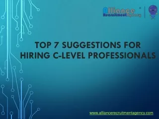 top 7 suggestions for hiring c level professionals
