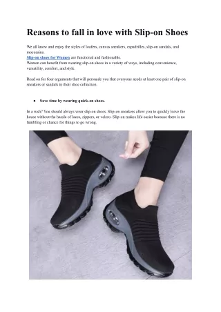 Reasons to fall in love with Slip-on Shoes