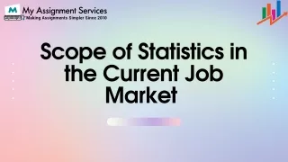 Statistics Scope and Application