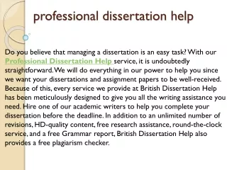 professional dissertation help