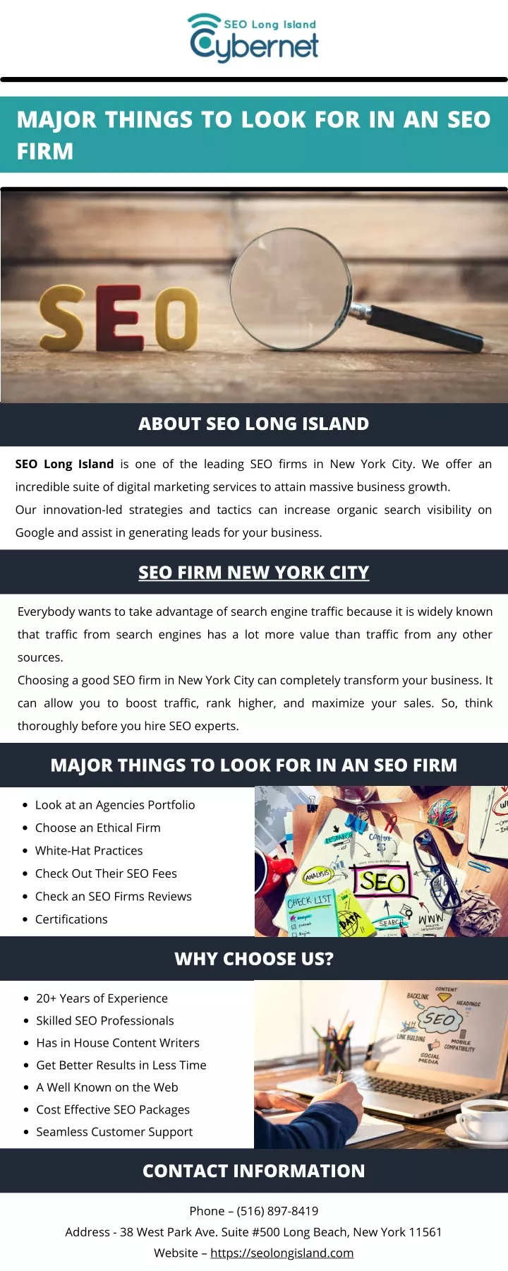 major things to look for in an seo firm