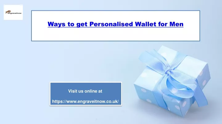 ways to get personalised wallet for men