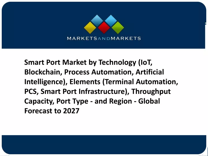 smart port market by technology iot blockchain