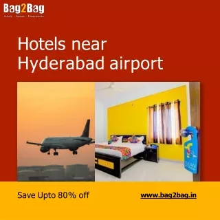 Book hotels near Hyderabad airport- starting @ Rs. 475/-