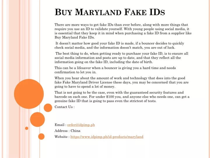 buy maryland fake ids