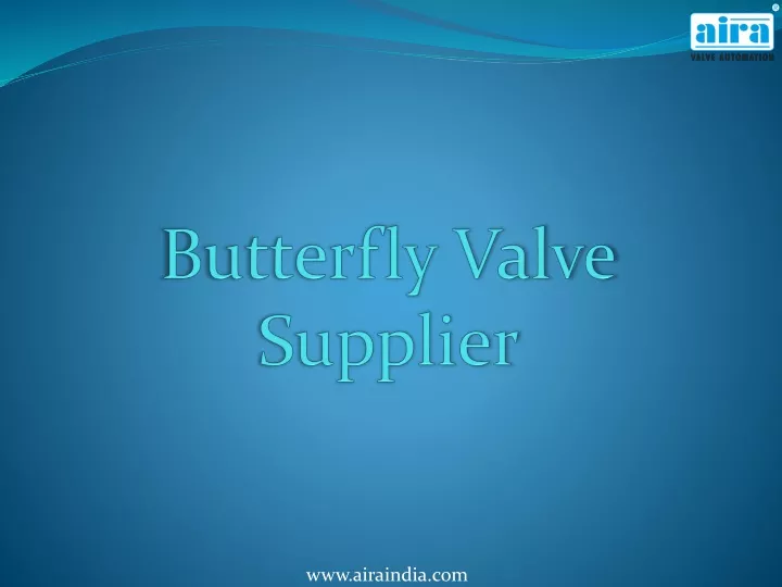 butterfly valve supplier