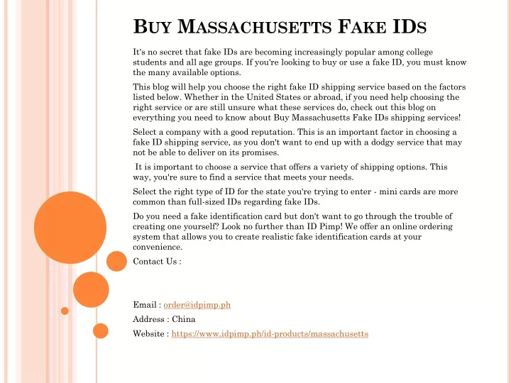 buy massachusetts fake ids