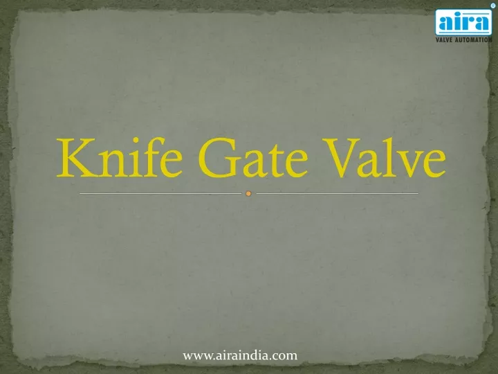knife gate valve