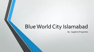 blue world city islamabad