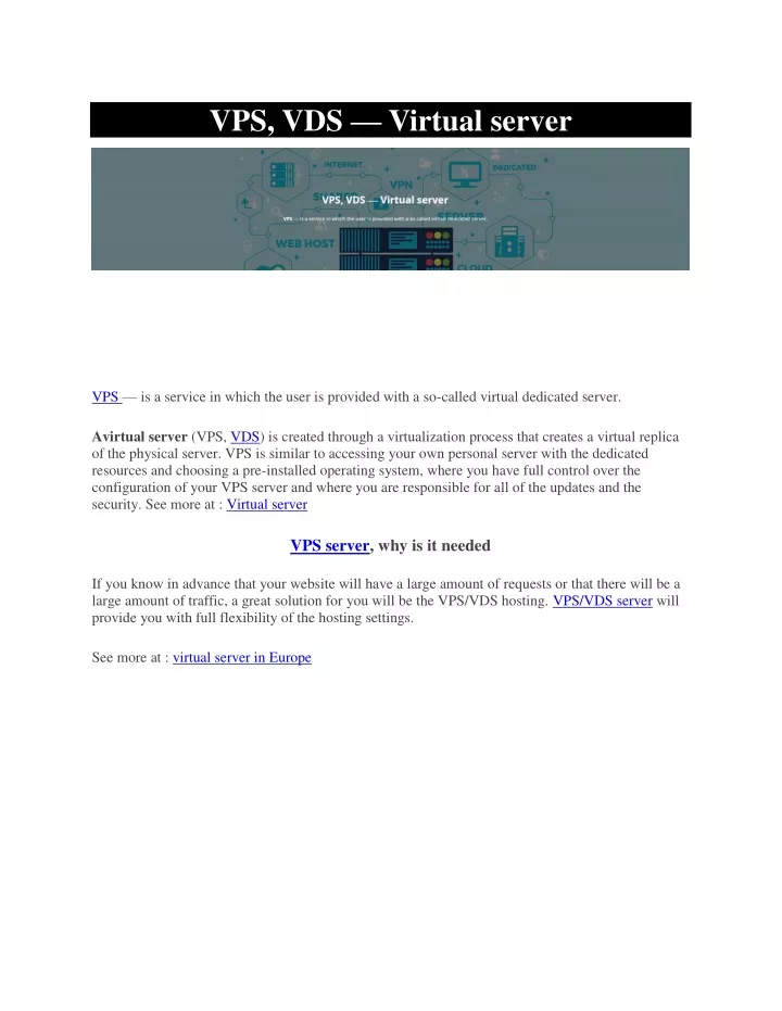 vps vds virtual server