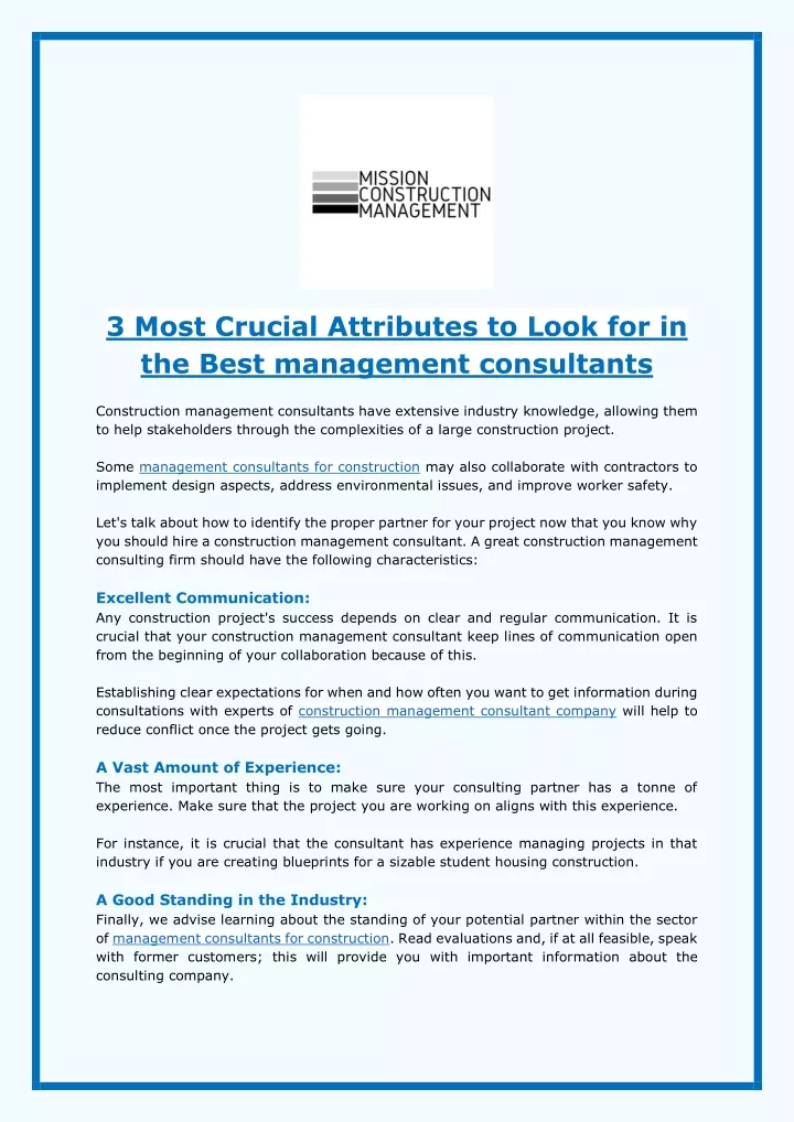 3 most crucial attributes to look for in the best