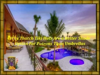 Why Thatch Tiki Huts Are a Better Shade Option For Patrons Than Umbrellas