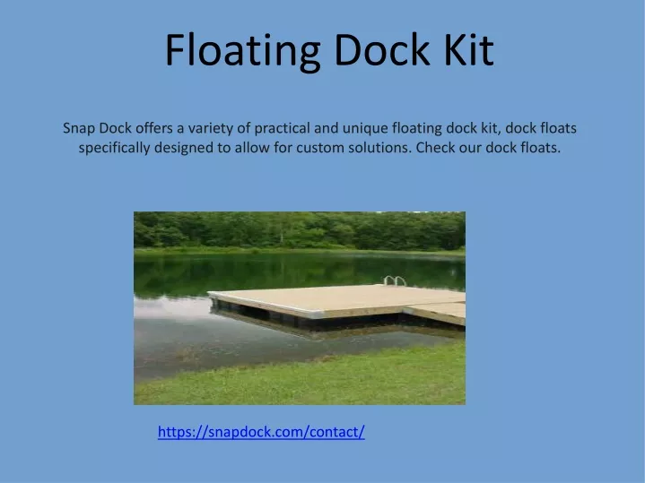 floating dock kit