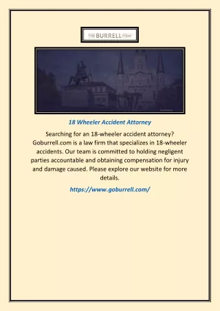 18 Wheeler Accident Attorney