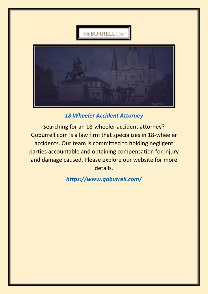 18 wheeler accident attorney
