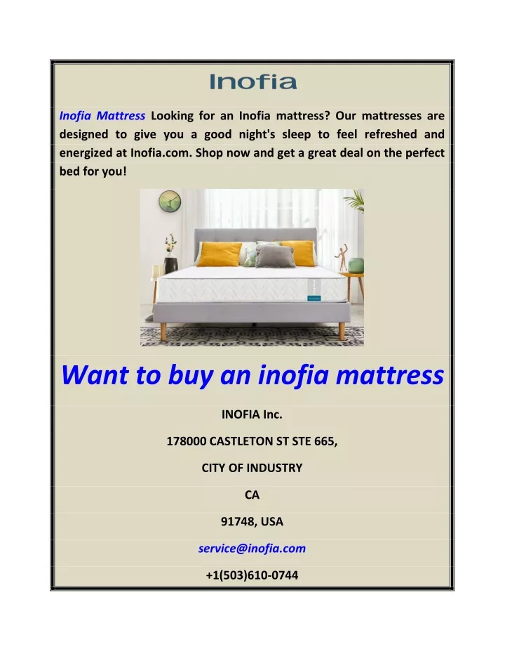inofia mattress looking for an inofia mattress