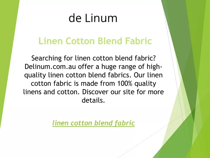 linen cotton blend fabric