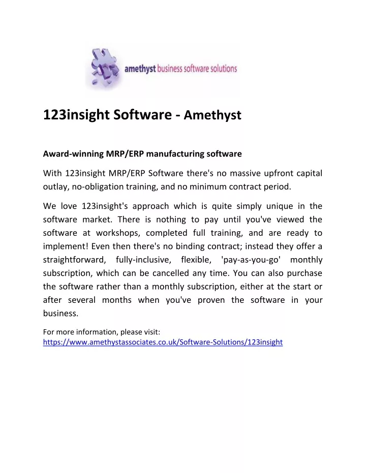 123insight software amethyst