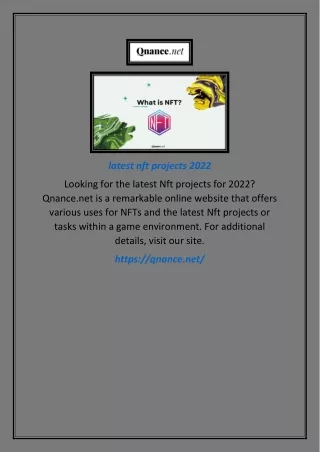 latest nft projects 2022