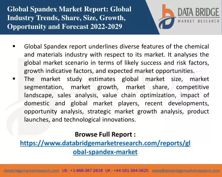 global spandex market report global industry