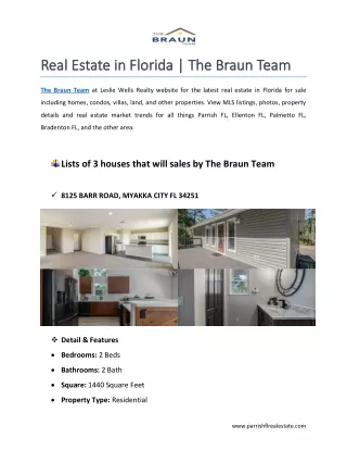 Real Estate in Florida - The Braun Team