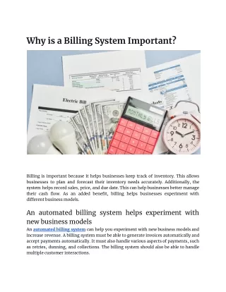 Why is a Billing System Important