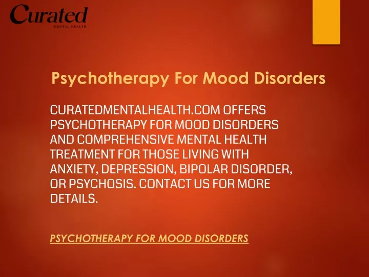 psychotherapy for mood disorders