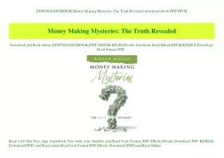 DOWNLOAD EBOOK Money Making Mysteries The Truth Revealed download ebook PDF EPUB