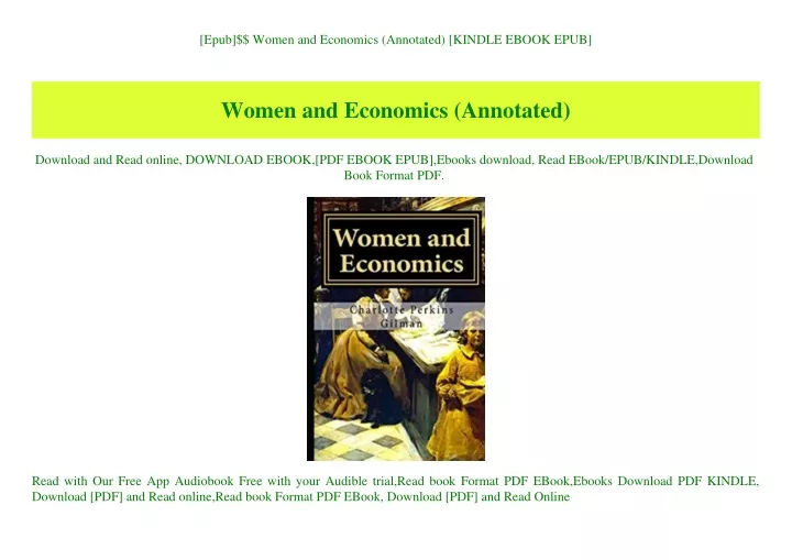 epub women and economics annotated kindle ebook