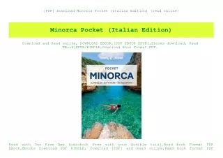 [PDF] Download Minorca Pocket (Italian Edition) {read online}