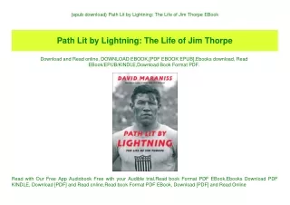 {epub download} Path Lit by Lightning The Life of Jim Thorpe EBook