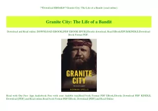 Download EBOoK@ Granite City The Life of a Bandit {read online}