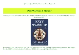[Download] [epub]^^ Poet Warrior A Memoir Unlimited