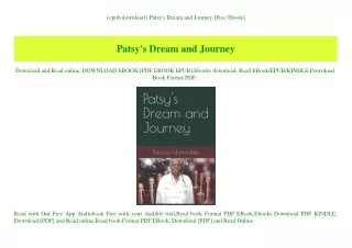 {epub download} Patsy's Dream and Journey [Free Ebook]