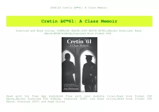 [Pdf]$$ Cretin Ã¢Â€Â™61 A Class Memoir (READ PDF EBOOK)