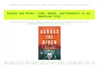 [Pdf]$$ Across the River Life  Death  and Football in an American City Full Book