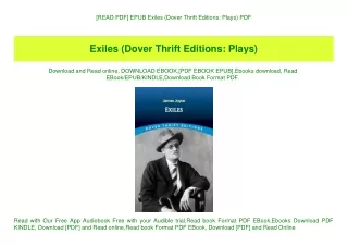 [READ PDF] EPUB Exiles (Dover Thrift Editions Plays) PDF