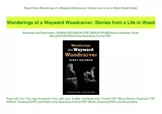 Read Online Wanderings of a Wayward Woodcarver Stories from a Life in Wood (Epub Kindle)