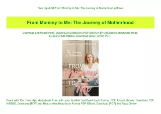 Free [epub]$$ From Mommy to Me The Journey of Motherhood pdf free