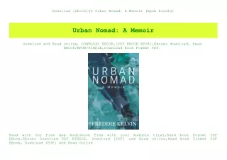 Download [ebook]$$ Urban Nomad A Memoir (Epub Kindle)