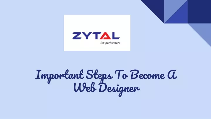 important steps to become a web designer