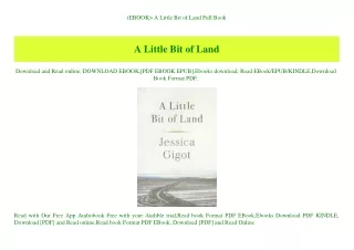(EBOOK A Little Bit of Land Full Book
