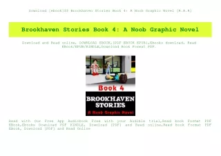 Download [ebook]$$ Brookhaven Stories Book 4 A Noob Graphic Novel [R.A.R]