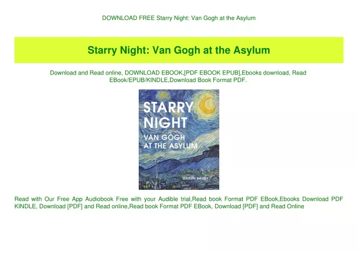 download free starry night van gogh at the asylum