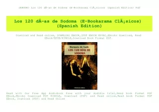 (EBOOK Los 120 dÃƒÂ­as de Sodoma (E-Bookarama ClÃƒÂ¡sicos) (Spanish Edition) Pdf