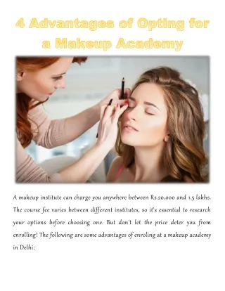 a makeup institute can charge you anywhere