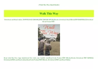 ^READ) Walk This Way (Epub Kindle)