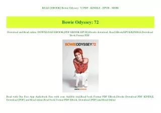 READ [EBOOK] Bowie Odyssey 72 PDF - KINDLE - EPUB - MOBI
