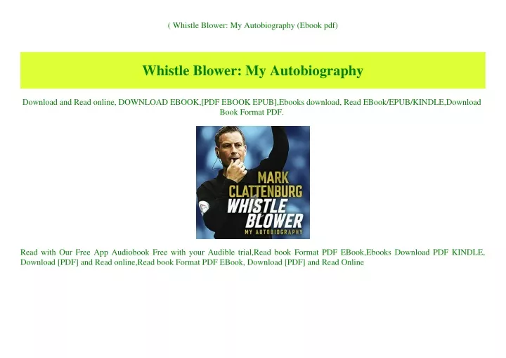 whistle blower my autobiography ebook pdf